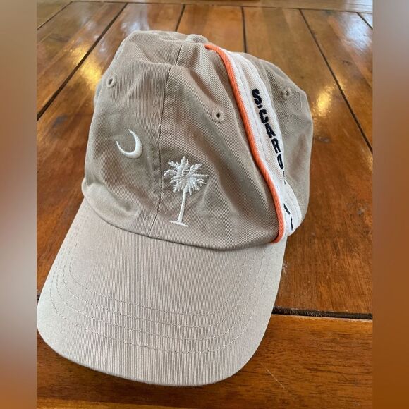 South Carolina Moon / Palm Tree Tan / White State Hat Adult One size Adjustable - Picture 1 of 7